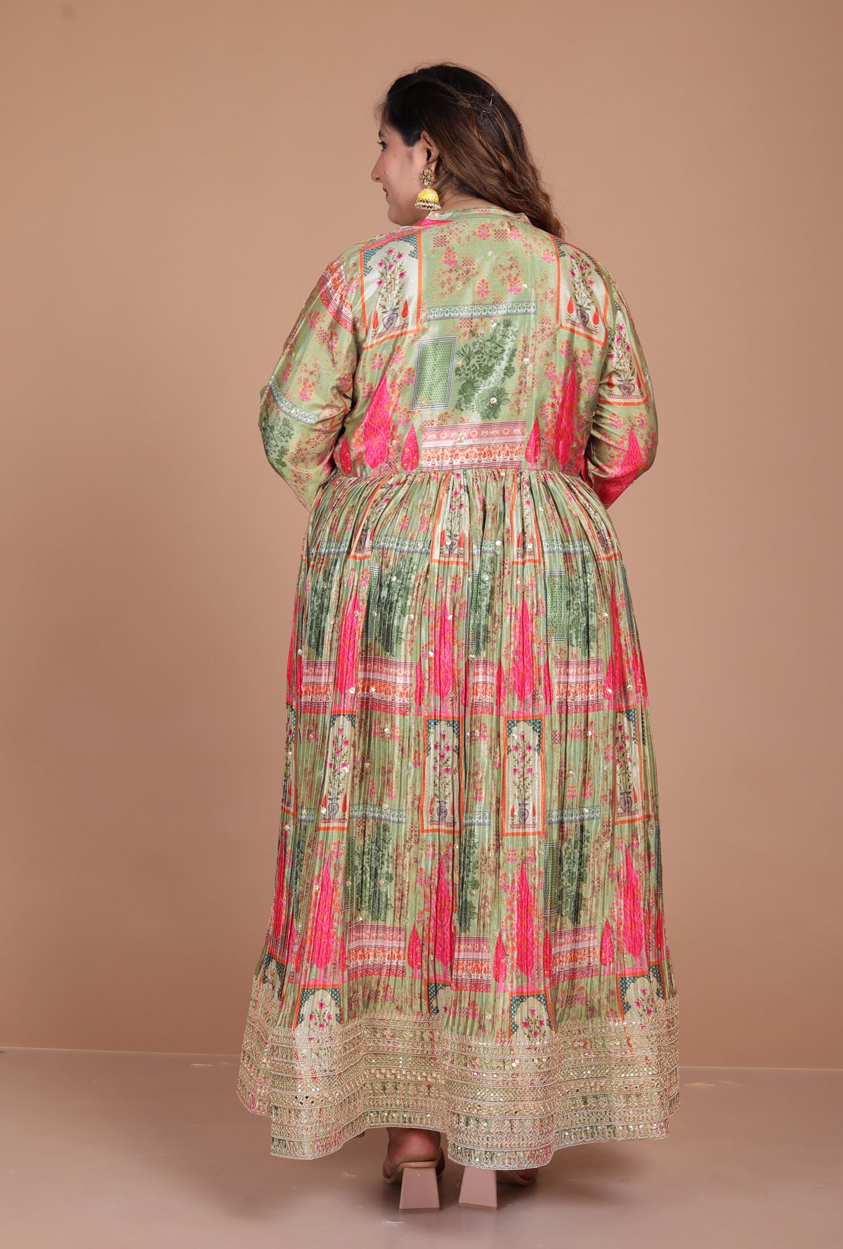 Festive Gown With Heavy Zari Work