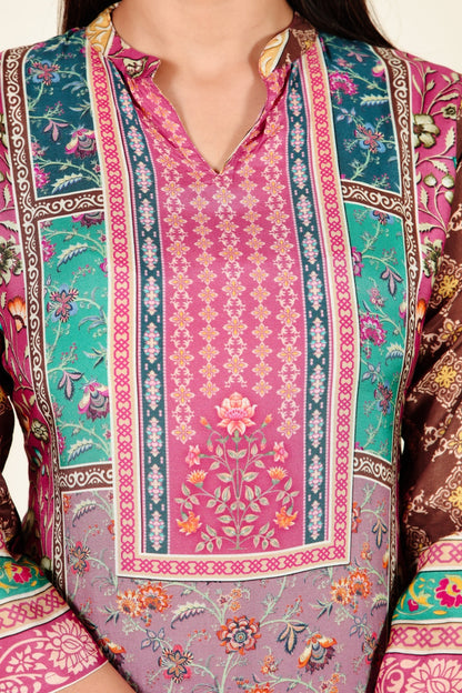 Digital Print Pakistani Straight Suit Set