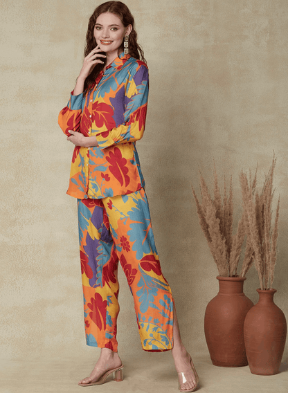 All over Floral Print Fashionable Co-ord Set